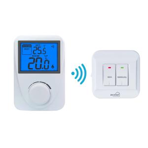 China Riseem Luz de fondo azul Calderas de gas RF inalámbricas Termostato no programable con interruptor de calefacción / apagado / frío supplier
