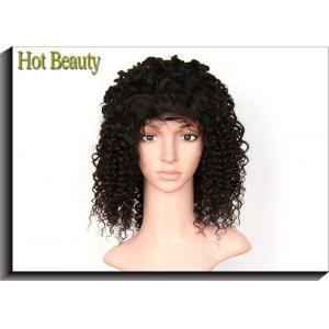 4# No Shedding Human Hair Full Lace Wig , Virgin Indian Human Hair Wig