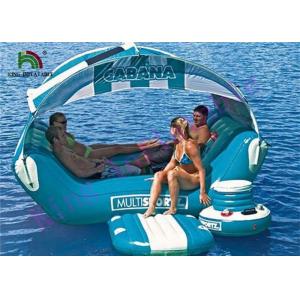 0.9mm PVC Tarpaulin Blow Up Water Boat With Ceiling Leisure Toy For Outdoor Use
