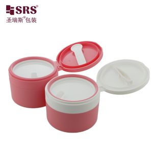 China SRS1 120g 150g Double Wall Luxury Wholesale Plastic Jar With Spoon Magnet Packaging Container Customization wholesale