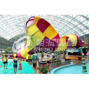 Small Fiberglass Pool Slides 30x20m Tornado Water Slide For Water Playground in Water Park