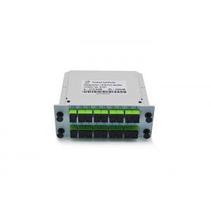 China Cassette Card Inserting Fiber Optic PLC Splitter 1x16 1X32 Modular design With Low PDL supplier