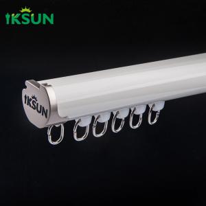 Precision Screws Mount Aluminum Curtain Track Silent Straight Curtain Track