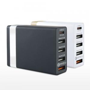 China (Qualcomm Certified)68W Quick Charge 3.0 5 Port USB Desktop Charger Type-C Port supplier