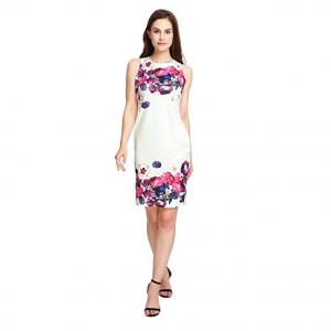 China Newest Design Women Floral Print Sleeveless Mini Dress Formal Lady  Dress Hot Sale supplier