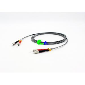 China OM2 50 / 125 ST To ST Fiber Patch Cable PC To PC Polish LSZH Orange For Gigabit Ethernet supplier