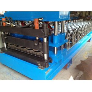 China Automatic Roof Panel Roll Forming Machine , Steel Metal Glazed Step Tile Making Machine supplier
