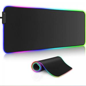 China Waterproof Large RGB Gaming Mouse Pads Anti Slip Rubber Base Glowing Led Extended Mouse Pad supplier