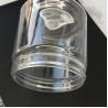 格安卸売クリア透明プラスチックボトル、蓋付きジャー、プラスチックポット型、工場供給付きスクラブ用プラスチックボトル