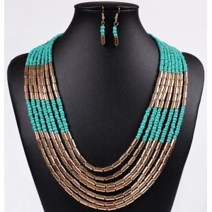 European and American big bohemian jewelry hand-woven multi-meter Pearl Necklace