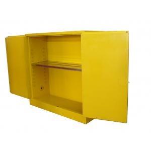 China Liquid Safety Flammable Storage Cabinet Yellow Powder Coated 18 Gauge Steel supplier