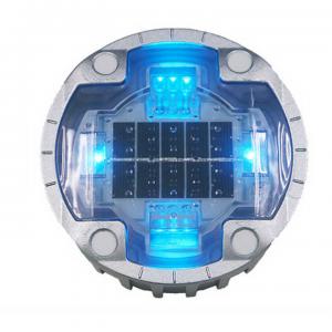 China Blue Solar LED Road Studs Reflectors Aluminium 75Tons Load Capacity supplier