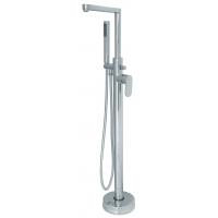 China Polished Freestanding Brass Bath Taps , Bathtub Shower Mixer Faucet on sale