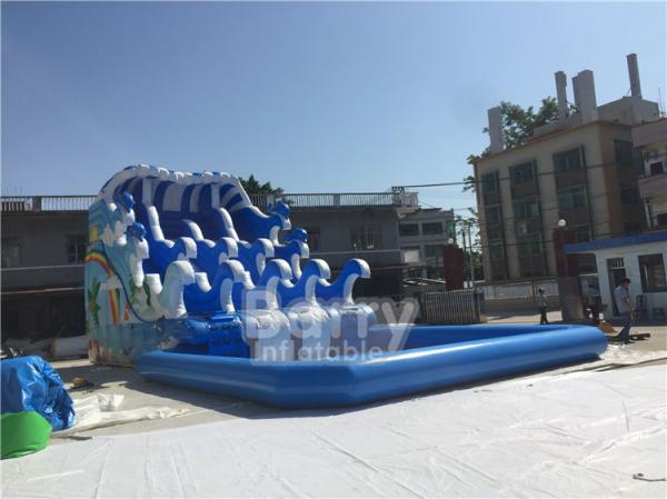 Outdoor Wave Inflatable Water Pool / Water Sport Games PVC Tarpaulin Material