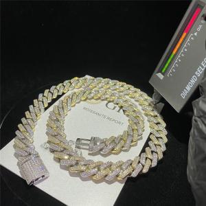 GRA 10mm Iced Out Cuban Link Hip Hop Jewelry Custom 12mm Cuban Link For Men