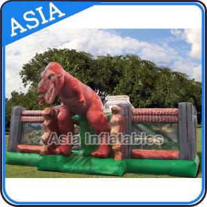China Inflatable Jurassic Park Playgroud Dinosaur Fun City With Silk Screen Printing supplier