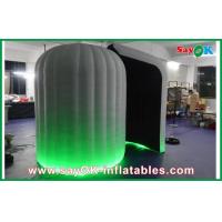 China Photo Booth Wedding Props Round Inflatable Mobile Photobooth Black Inside With 16 Led Lighting Colors on sale