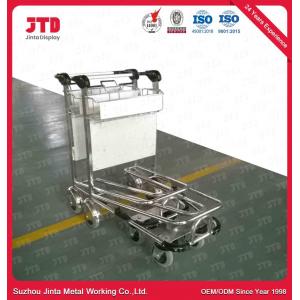 3 Wheels Airport Luggage Trolleys CE OEM Stainless Steel