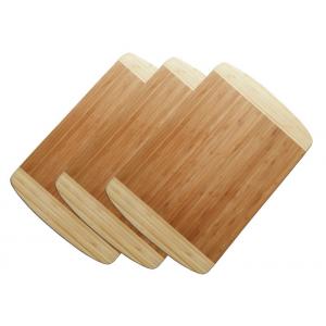 China Non - Slip Bamboo Kitchen Supplies Two-Tone Chopping Cutting Boards For Home supplier