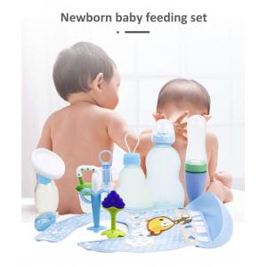 FDA Odorless Baby Bottle Spoon Feeder , Heat Resistant Silicone Suction Weaning Set