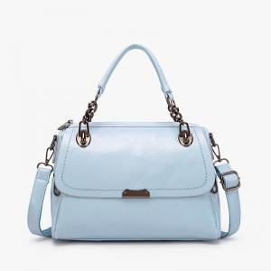 Blue Lychee Shoulder Messenger Pillow PU Leather Handbags