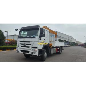 China 10 Ton Howo 4x2  Heavy Duty Cargo Truck Mounted Telescopic Crane supplier