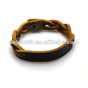 China Hot Sale adjustable personalized fashion custom leather bracelets wholesale