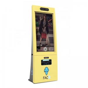 27 Inch 32 Inch Free Standing Self Service Kiosk Terminal Card Reader QR Scanner