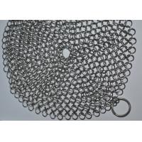 China 7X7 Inch 316 SS Ringer Cast Iron Cleaner / Wire Mesh Scrubber Round Shape on sale
