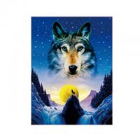 China Animal 3D Lenticular Pictures For Office Decoration / 3D Wolf Picture on sale