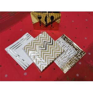 Christamns Disposable Gold Foil Napkin party cocktail napkins Luxury Ry And ECO Friend