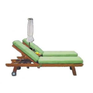 Wooden Beach club furniture teak beach bed Outdoor chaise lounger chair teak---6058