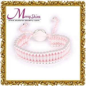 China Modern new style inspirational pink links friendship bracelets jewelry for girls LS006 supplier