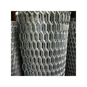 Galvanized Steel Expanded Wire Mesh , Decorative Expanded Metal Mesh Firm Structure