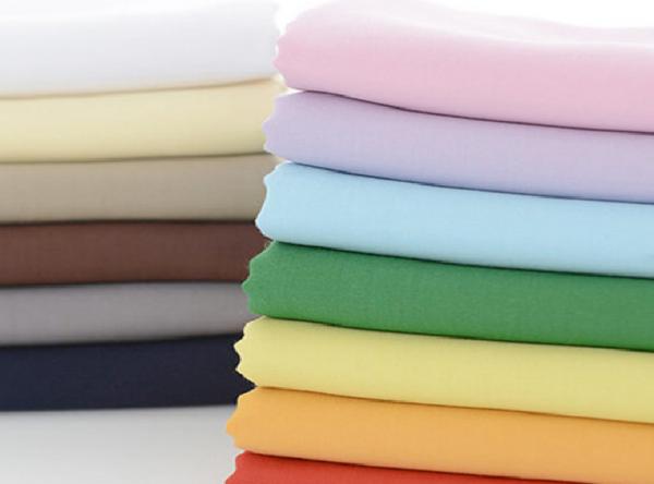 100% COTTON POPLIN FABRIC PLAIN DYED WITH SOLID COLOUR CWT#9088