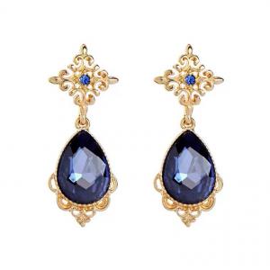 Luxury 925 Sterling Silver Gemstone Custom Fashion Women Jewelry Dangle Cubic Zirconia Elegant Wedding Earrings