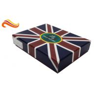 China UK Flag Top and Base Handmade Wallet Apparel Gift Boxes , Customized 1200g Rigid Board Packaging Boxes on sale