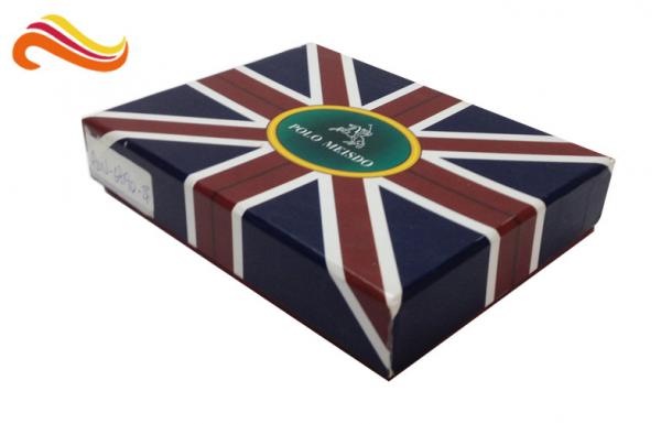 UK Flag Top and Base Handmade Wallet Apparel Gift Boxes , Customized 1200g Rigid