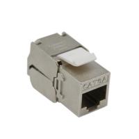 China Punch Down Network Cat 6A Keystone Jack 180 Degree FTP Shielded Modular Plug on sale