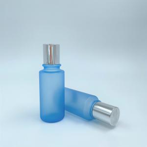 China PP Cap Matte Blue Color Plastic 150ml Pet Bottle For Personal Skincare supplier