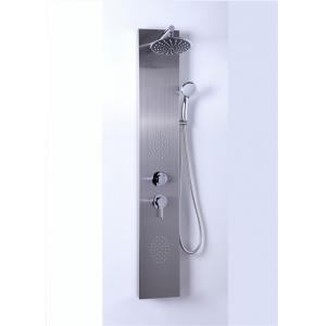 Sliver / Black Shower Columns Panels / Shower Spa Panel With High Pressure Round Shower Head
