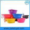 Manufacturer Silicone Pet Feeder Collapsible Travel Pet Dog Bowl