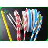 14mm 15mm Custom Printed Striped Drinking Straw Paper FDA Biodegradable