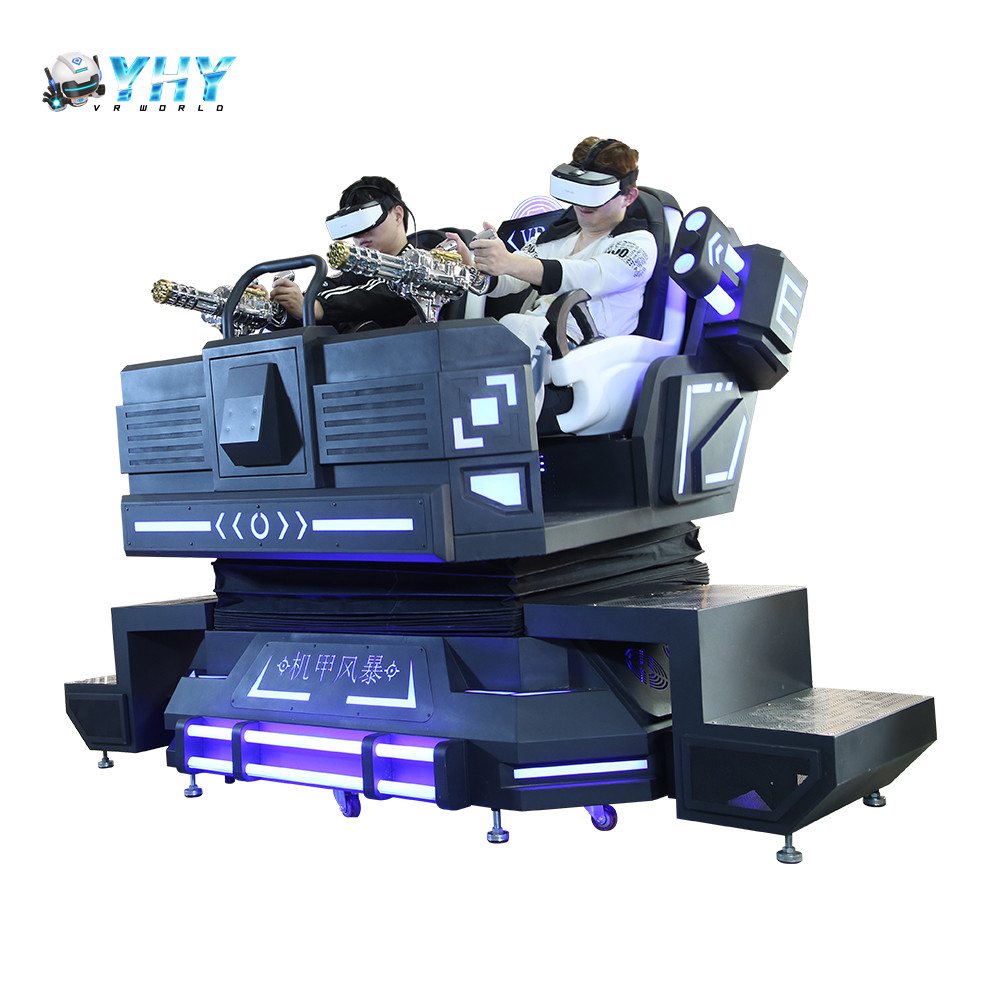 China YHY VR メックウォーリアー 9D シネマ 2席 VR 映画シューティングゲーム インタラクティブボタン付き on sale