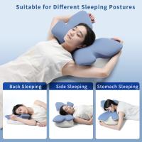 China Back And Side Sleepers Contoured Memory Foam Pillow with Polyester Cover for sale