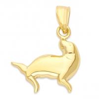 China 14k Gold Seal Pendant, Sea Life Jewelry, Spirit Animal Gift for Her with 20 inch Chain on sale