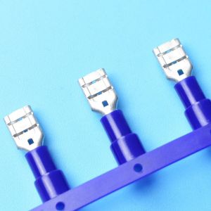 China Nylon Insulated Sleeve 6.3Mm Crimp Faston Female Terminals Connector Spade Terminal Cable Lug wholesale