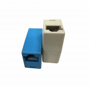 China RJ45*2 Double Female Network Adaptor 35mm Dual Connector Double Row 074 supplier