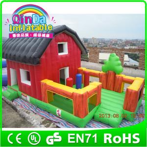 China QinDa inflatable  inflatable cow combo games,bounce house combo,bouncy castle combo supplier