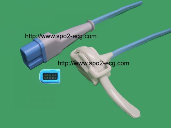 Spacelabs Adult Spo2 Sensor Finger Clip 10 Pin For Hospital Grey Blue Color
